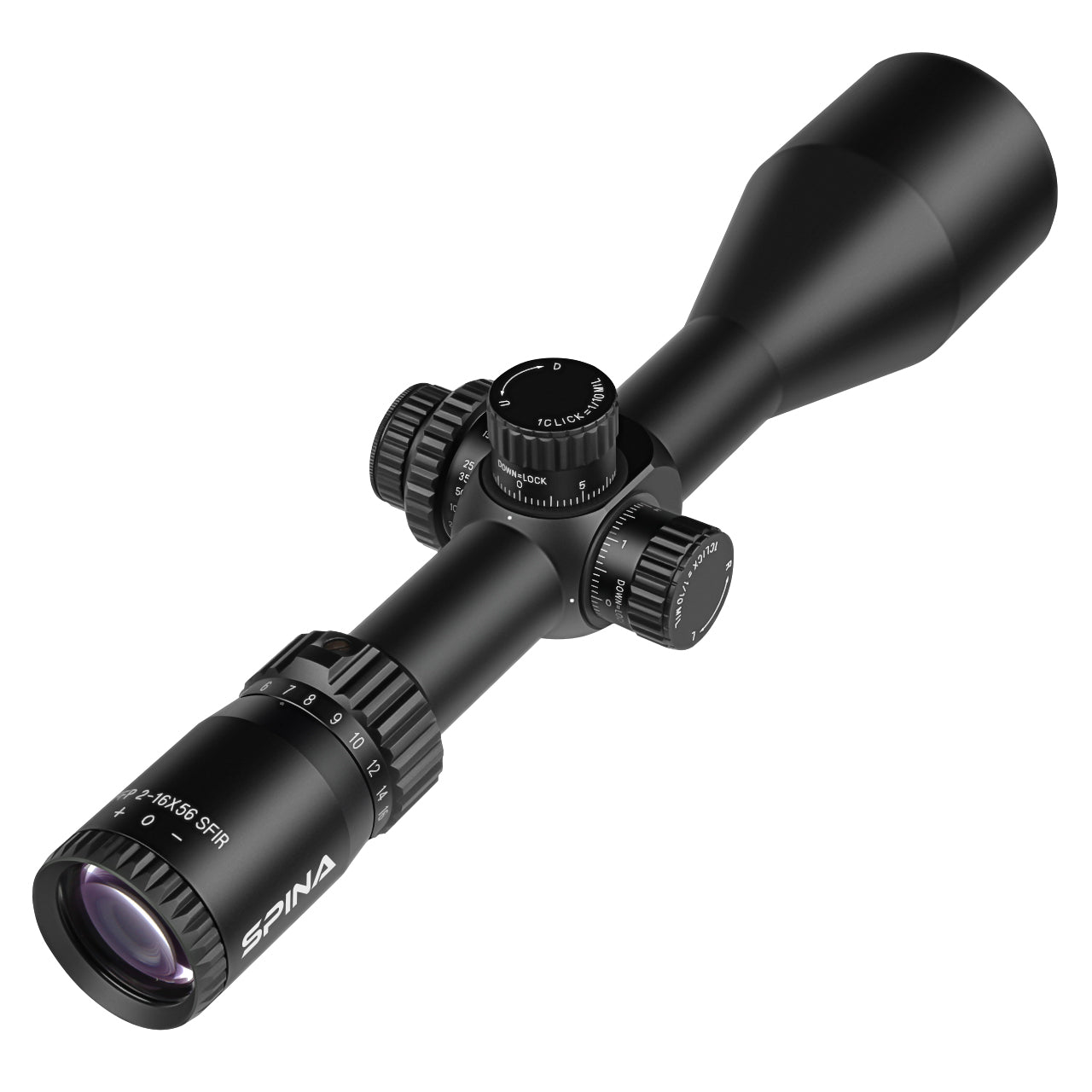 FalconPoint 2-16x56 FFP - 30mm Tube, MRAD Reticle,11 Levels Illunimation