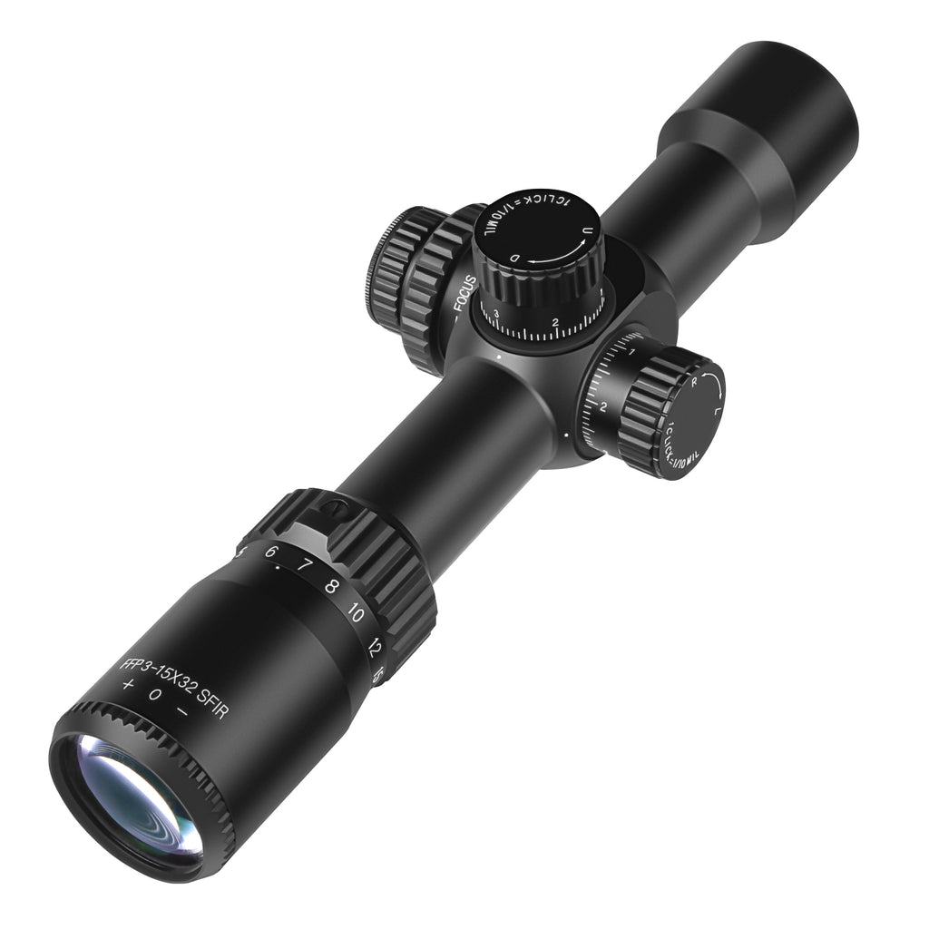 FalconPoint 3-15x32 FFP - 30mm Tube, MRAD Reticle,11 Levels Illunimation