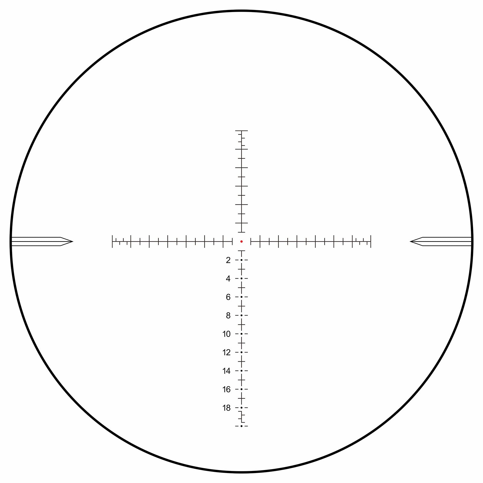 Wolfchase CV 3-12x44 FFP -  MRAD Reticle, Illuminated Reticle